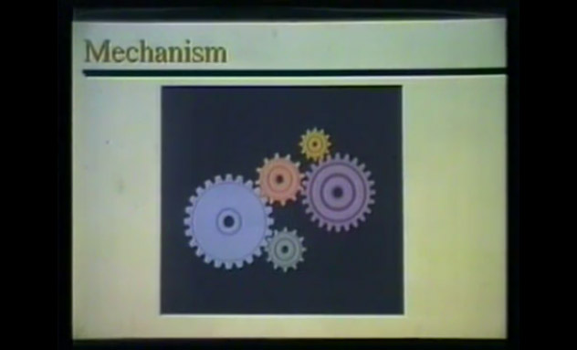 Programs in the 60s were quite small and had a lot in common with their mathematical antecedents. One way of thinking about the semantics of math that is based on logic is as interlocking gears. If everything fits together and is compatible at the end, you get the final turning of the shaft.