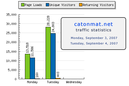 catonmat statcounter traffic during launching digpicz