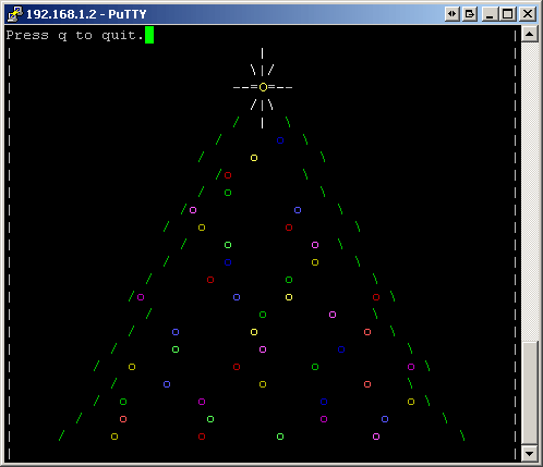 Animated Acme::POE::Tree Perl Christmas Tree