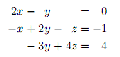 three equations, three unknowns