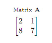 2×2 matrix